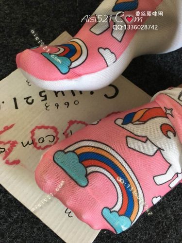 童趣系列の又臭又香彩虹桃红saosao棉袜子原味丝袜|袜类臭棉袜