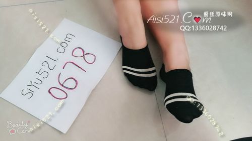 黑色白条短棉袜原味丝袜|袜类臭棉袜