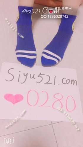 蓝色可爱笑脸棉袜原味丝袜|袜类臭棉袜