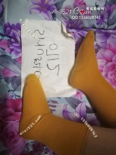 原味丝袜|袜类,臭棉袜,姜黄色 臭臭的棉袜