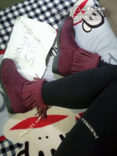 原味女鞋|鞋类,高中短靴,酒红色闲置秋冬小短靴来了。