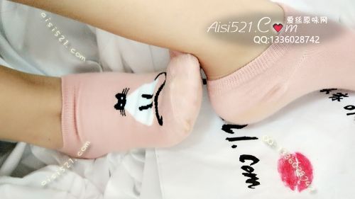 原味丝袜|袜类,臭棉袜,粉色猫咪图案纯棉浅口短袜