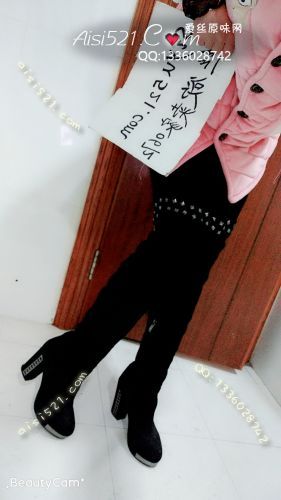 原味女鞋|鞋类,高中短跟,黑色性感过膝长靴  穿一年了 带我回家吧