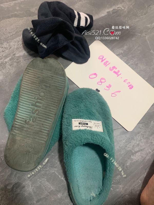 绿色冬季棉拖鞋原味女鞋|鞋类凉鞋拖鞋