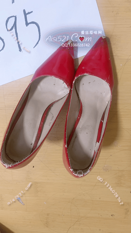 大红色高跟鞋，穿了很久了，鞋内都包浆了原味女鞋|鞋类高中短跟