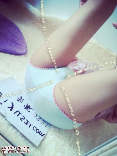 少女系天蓝色蕾丝边棉内裤原味内裤|裤类三角内内