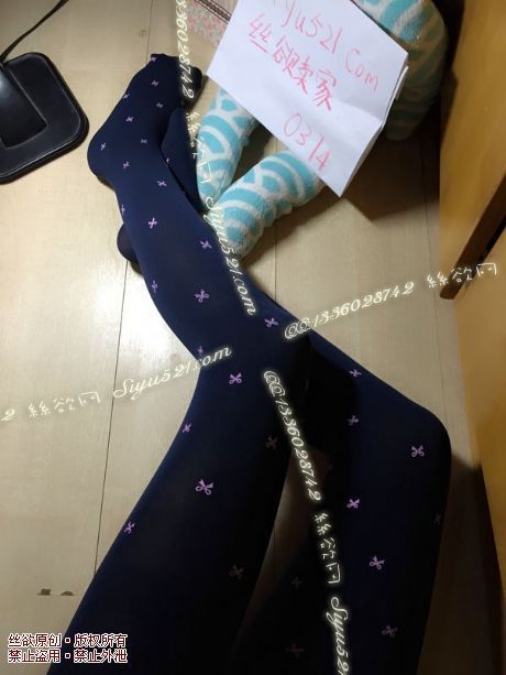 原味丝袜|袜类,臭连裤袜,深蓝色蝴蝶结厚裤袜味道你懂的~