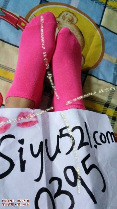 原味丝袜|袜类,臭棉袜,少女闲置之玫红色短棉袜