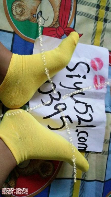 少女闲置之嫩黄色短棉袜原味丝袜|袜类臭棉袜