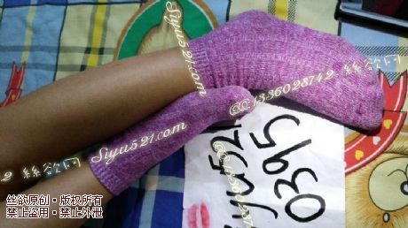 原味丝袜|袜类,臭棉袜,少女闲置之去年的紫色针织袜