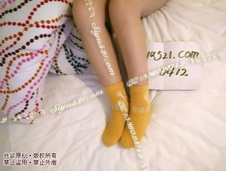 黄色纯棉长颈鹿小棉袜味道十足原味丝袜|袜类臭棉袜