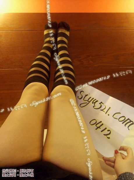 丝质黑色和透明色拼接的长筒袜手感极佳原味丝袜|袜类臭长筒丝袜