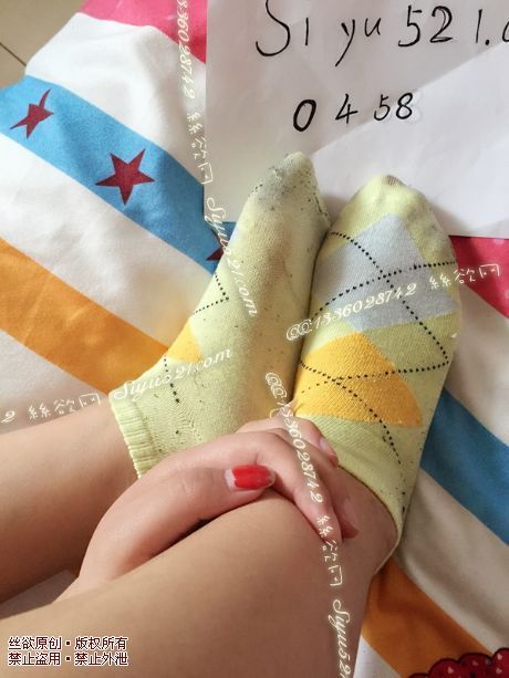 原味丝袜|袜类,臭棉袜,黄色格子纯棉短袜