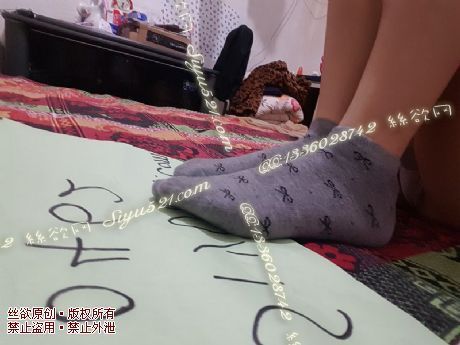 原味丝袜|袜类,臭船袜,灰底蝴蝶结可爱棉船袜