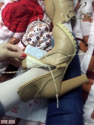 原味女鞋|鞋类,高中短靴,新鲜高跟短筒靴