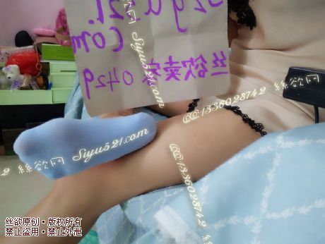 淡蓝色棉质短袜原味丝袜|袜类臭船袜