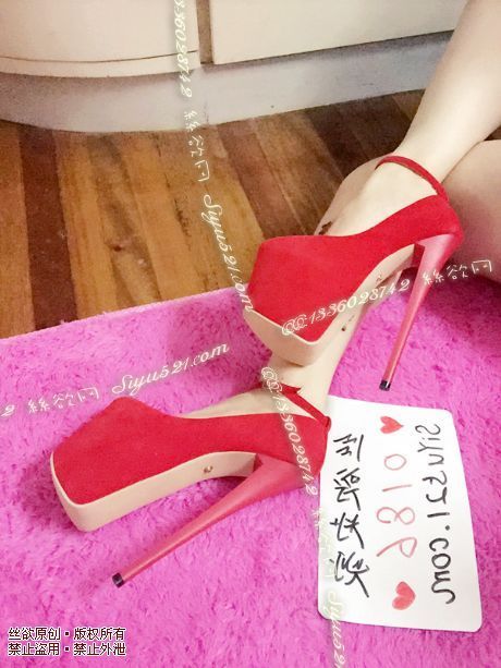 原味女鞋|鞋类,高中短跟,超高跟绑带细跟高跟鞋18cm