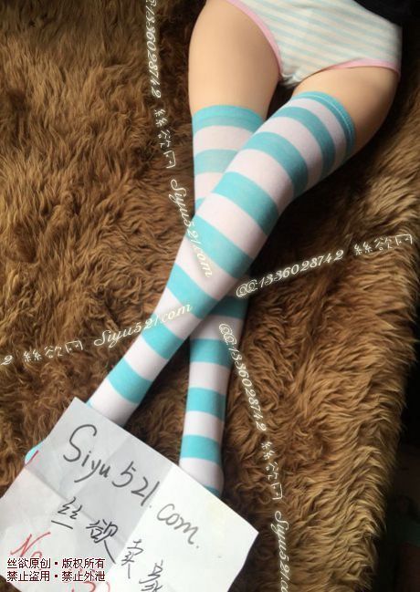 原味丝袜|袜类,臭长筒丝袜,蓝白条纹重口味筒袜送短丝