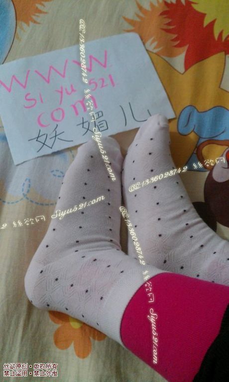 白色小点棉袜原味丝袜|袜类臭棉袜