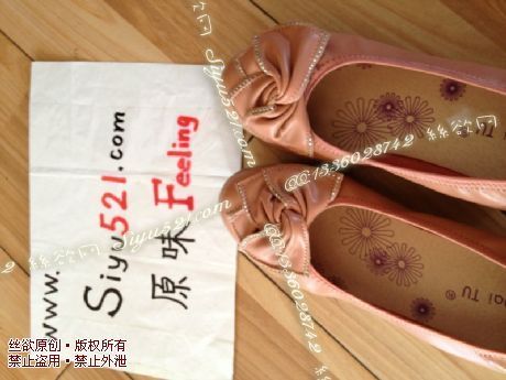 粉色可爱坡跟小单鞋原味女鞋|鞋类高中短跟