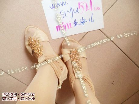原味女鞋|鞋类,高中短跟,米色珠珠坡跟鞋，夏天天天都在穿，脚丫丫味道很浓哦