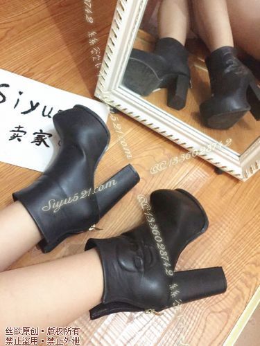 原味女鞋|鞋类,高中短靴,臭啊穿了三年的高跟靴子，秋冬季穿
