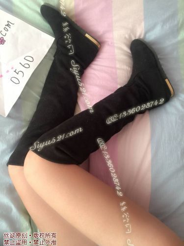 臭臭~黑色高筒靴原味女鞋|鞋类高中短靴