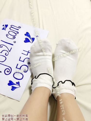 原味丝袜|袜类,臭棉袜,卷花边可爱棉袜 香臭 かわい蜜汁诱惑 刺绣花纹 超级可爱 零距离接触