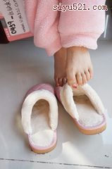 原味女鞋|鞋类,凉鞋拖鞋,（唯一）足宠幸过的粉色棉拖