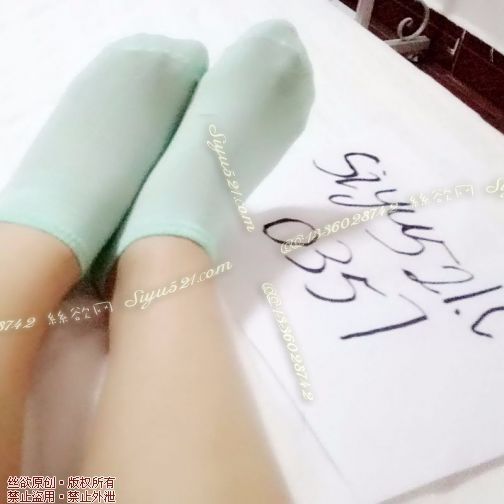 浅蓝色短袜原味丝袜|袜类臭棉袜