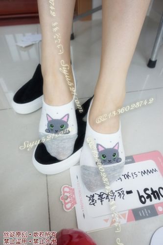 原味丝袜|袜类,臭棉袜,灰白小猫咪