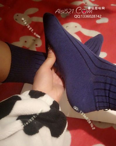 原味丝袜|袜类,臭棉袜,蓝色高腰小棉袜~
