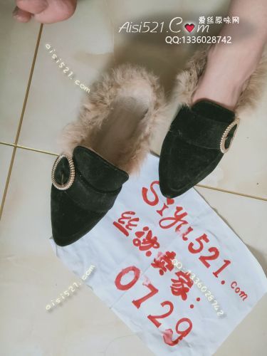 原味女鞋|鞋类,时装鞋,兔毛矮跟拖鞋，汗脚穿了一冬天，满满的味道