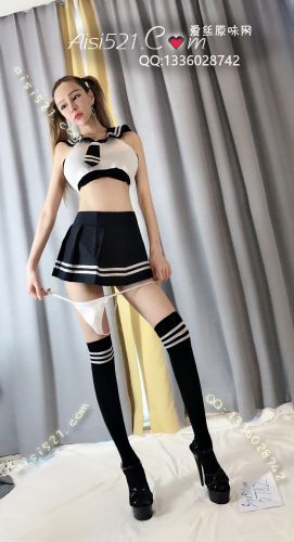 性感卡哇伊学生装上衣+小短裙（无丝袜）原味套装类衣&裤&袜套装