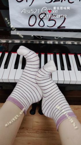 条纹款棉袜原味丝袜|袜类臭棉袜