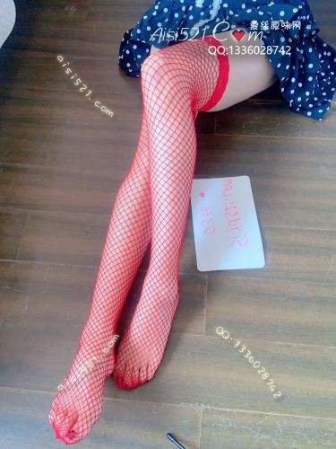 原味丝袜|袜类,其他原味袜类,大红色高筒大网高筒袜
