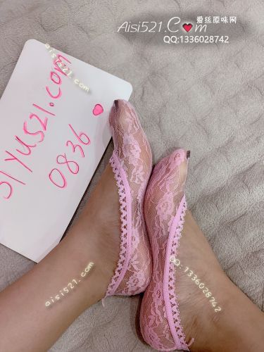 原味丝袜|袜类,臭船袜,玫红色蕾丝网船袜