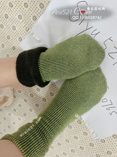 原味丝袜|袜类,臭棉袜,绿色中筒袜加绒保暖亮晶晶