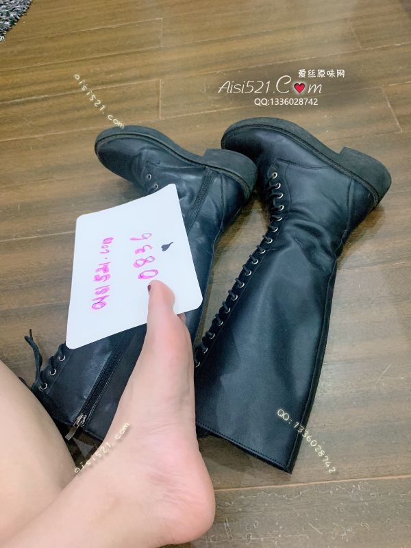 原味女鞋|鞋类,高中短靴,穿了三年的高帮系带靴子味道很足哦
