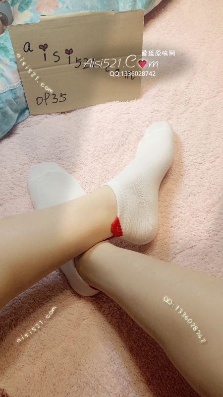 白色爱心❤️款短棉袜  萌萌的原味丝袜|袜类臭棉袜