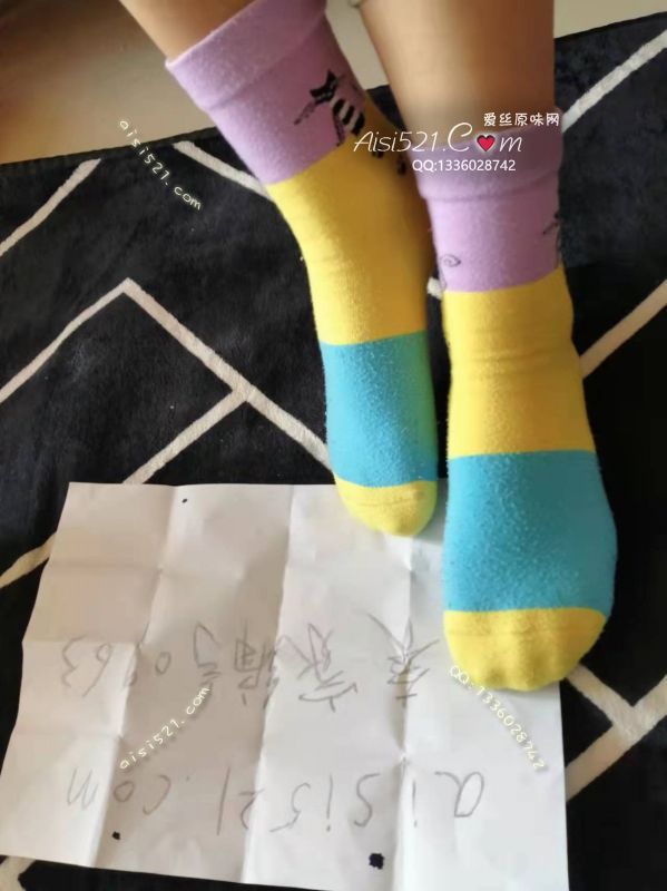 彩虹色可爱棉袜/闲置袜类/臭棉袜原味丝袜|袜类臭短丝袜